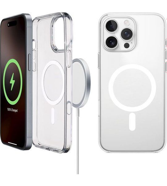 Cellularline Gloss Mag Telefoonhoesje Voor Apple Iphone 16 Pro Max Transparant