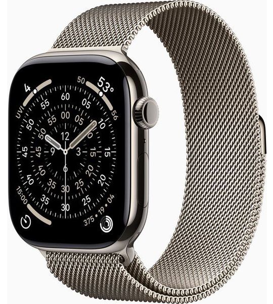 Apple Watch Series 11 gps + Cellular - 46mm titanium Case Milanese Loop S/m Smartwatch Natural