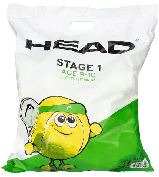 Head Stage 1 - groene tennisballen - zak 72 ballen