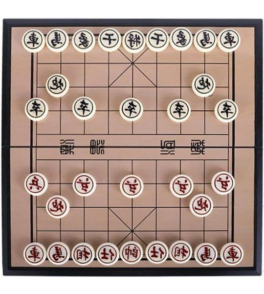 Allecto Plus Chinees schaken - Magnetisch opvouwbaar schaakbord 25cm - 14+ jaar