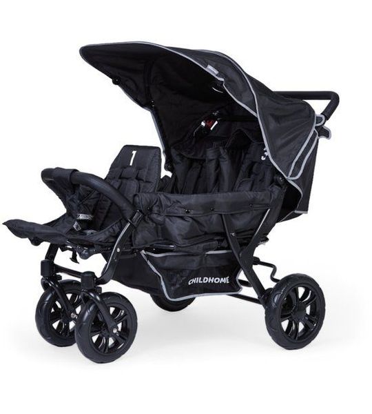 Kinderwagen Childhome Triplet 3 Kinderen Black