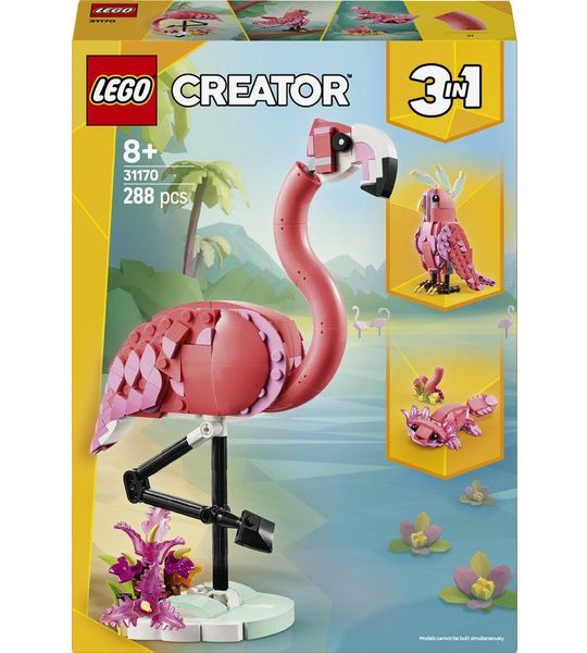 LEGO® Creator 3in1 Wilde dieren: roze flamingo set - 31170