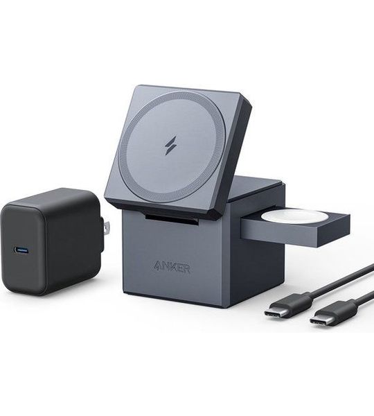Anker 3-in-1 Cube Magsafe 15w Draadoos Oplaadstation