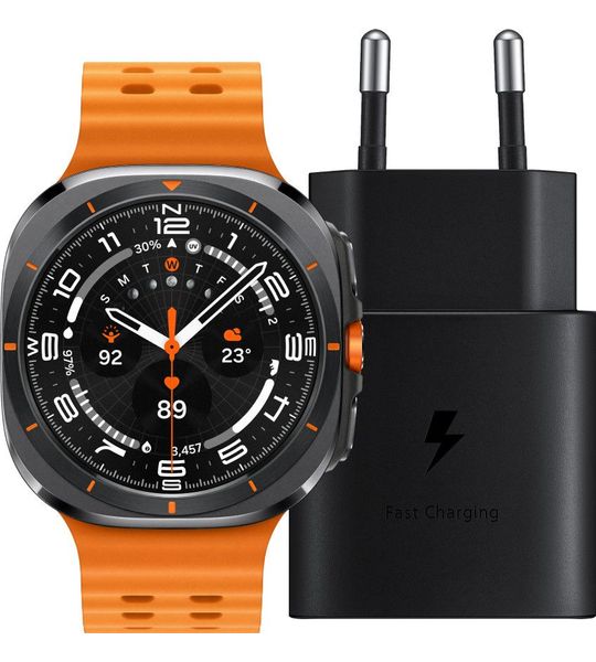 Samsung Galaxy Watch Ultra 4G Grijs/Oranje 47mm + Oplader 25W