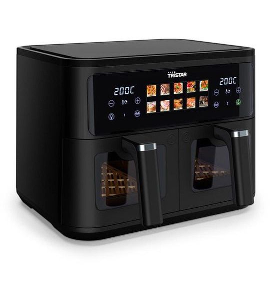 Tristar FR-9075 friteuse Dubbel 9 l Vrijstaand 2500 W Heteluchtfriteuse Zwart