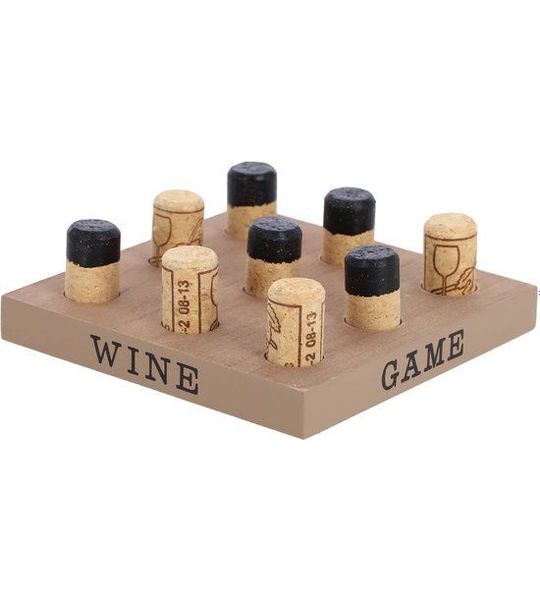 Overige Merken Tic Tac Toe Wine 15X15 Cm Hout/Kurk