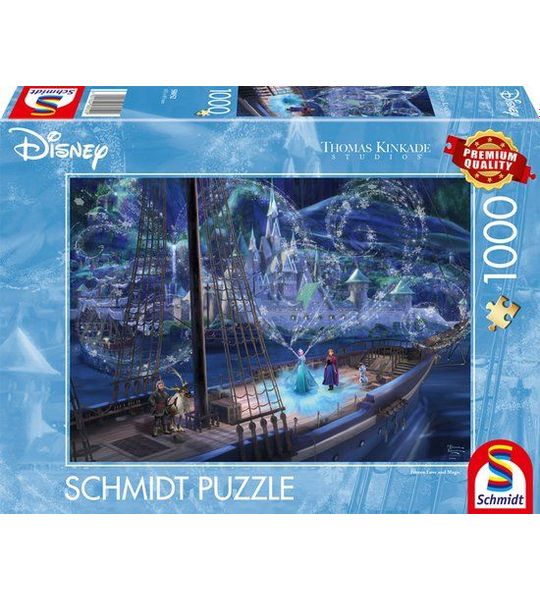 Schmidt Spiele - Thomas Kinkade - Disney Frozen liefde en magie, 1000 stukjes