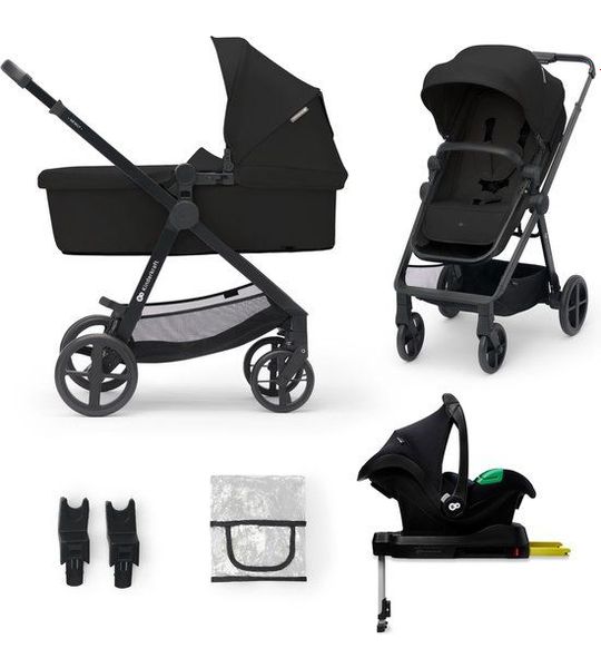 Kinderwagen Kinderkraft Newly 4-in-1 Pro Classic Black met Autostoel en Base
