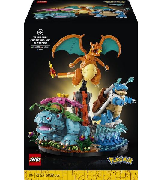 Lego 72153 - Pokemon - Venusaur charizard en blastoise