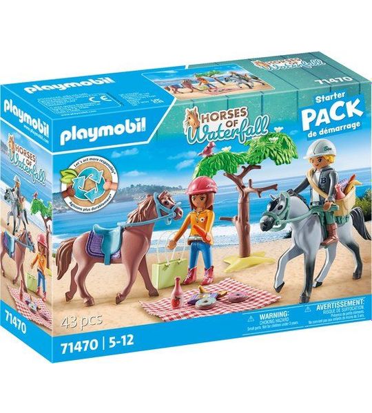 PLAYMOBIL Starter Pack Paardrijden naar het strand met Amelia en Ben - 71470