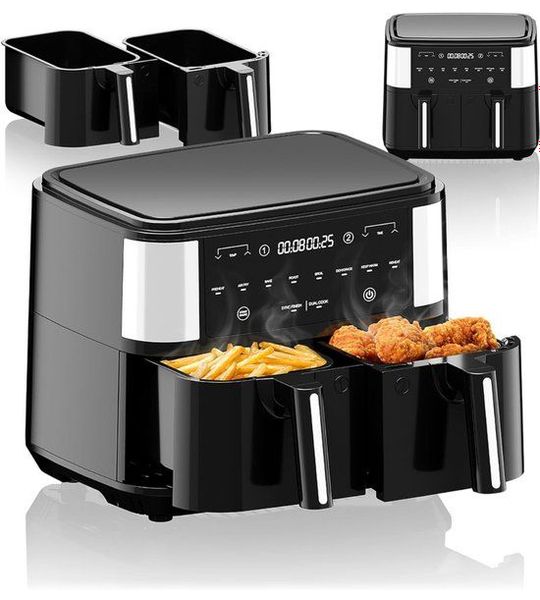 MKSS® Airfryer XXL - Dubbele Mand Airfryer