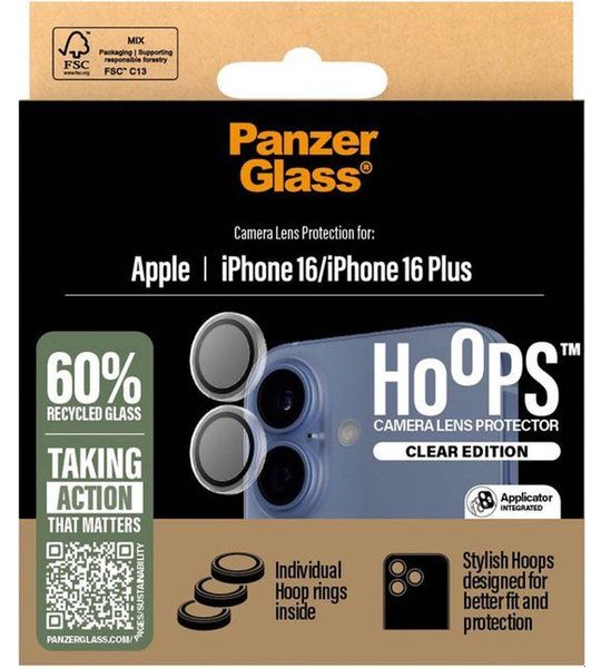 PanzerGlass Hoops Lensprotector Voor Apple Iphone 2024 6.1'';iphone 6.7'' Transparant