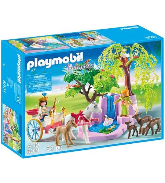 Playmobil Prins en prinses met Koets en Waterval 5021