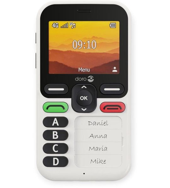 Doro Leva X10 4g Seniorphone Met Sos Button + GPs - 17 Mb Wit
