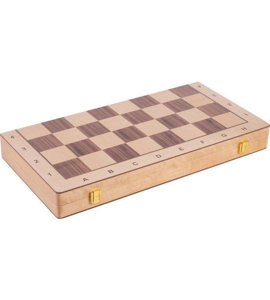 Schaakspel opklapbaar luxe walnoot & Esdoorn