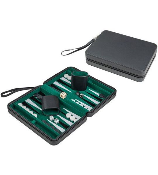 Philos Backgammon reiskoffer magnetisch met handvat - reisspel