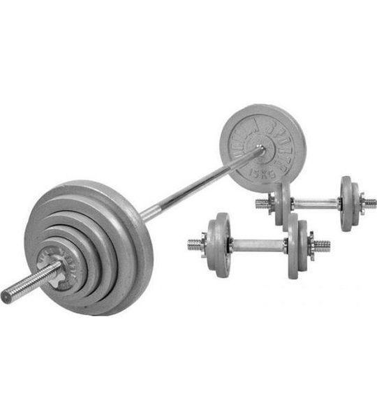 Gorilla Sports Halterset 100 kg Gietijzer - Schroefsluiting 30 mm