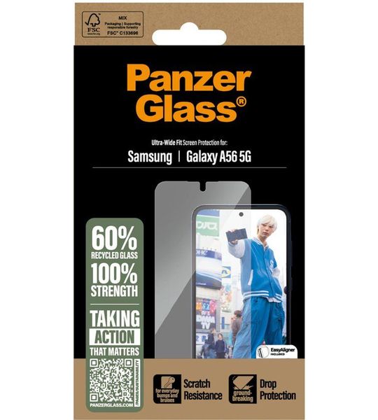PanzerGlass Ultra Wide Screenprotector Voor Samsung Galaxy A56 Transparant