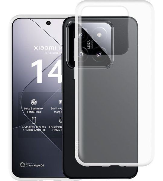 Just in Case Soft Design Xiaomi 14 Back Cover Transparant