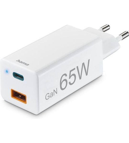 Hama 201643 Reislader Usb-c+usb 65w Wit