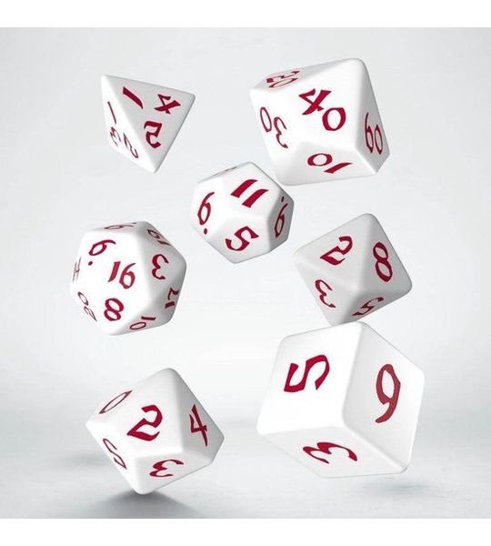 Polydice Set Q-Workshop Classic Runic White Red