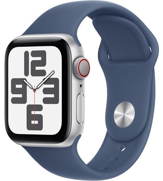 Apple Watch SE 2024 4G 40mm Zilver Sportband M/L