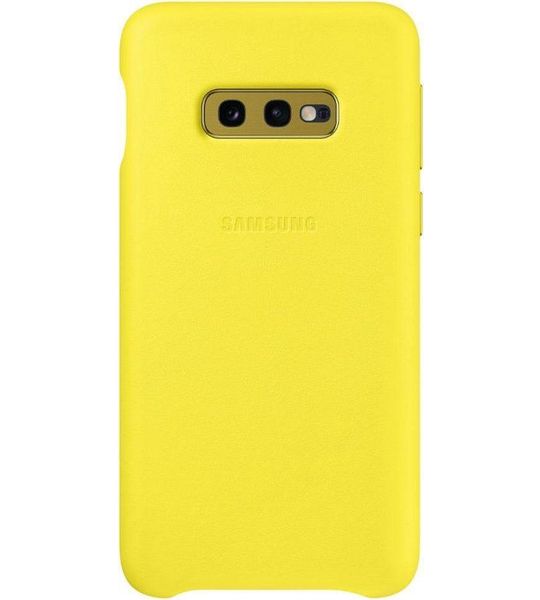 Samsung Galaxy S10e Leather Cover Geel