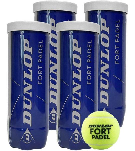 Dunlop Fort padel balls 4 maal 3 tins