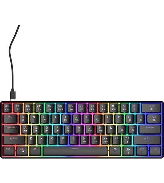 Qware San Jose 60% Bedraad Gamingtoetsenbord Zwart