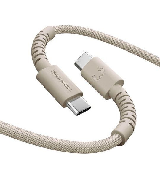 Fresh 'n Rebel Flexwave Silicone Braided 100w Usb-c Kabel 2 M Silky Sand