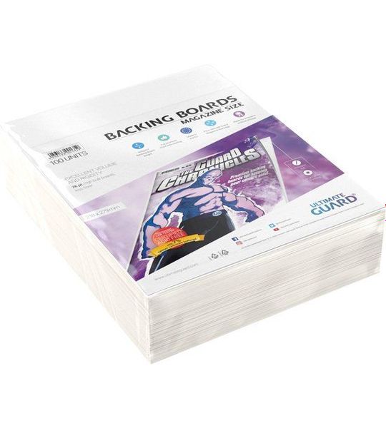 Ultimate Guard Comic Backing Boards Magazineformaat 100 Eenheden Transparant