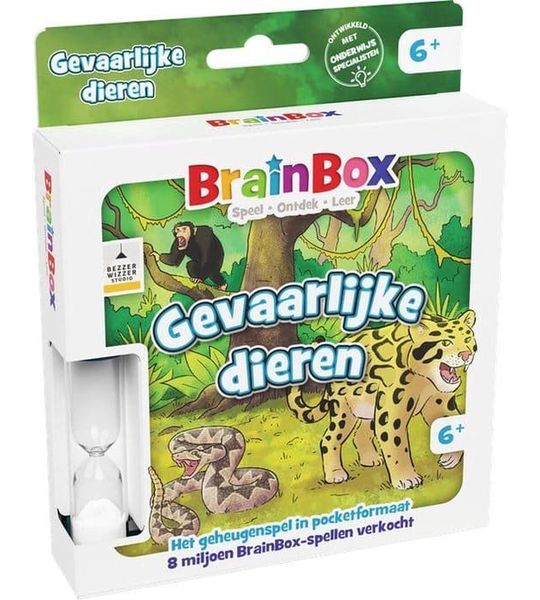 Brainbox Pocket Gevaarlijke Dieren - Nederlands Kaartspel