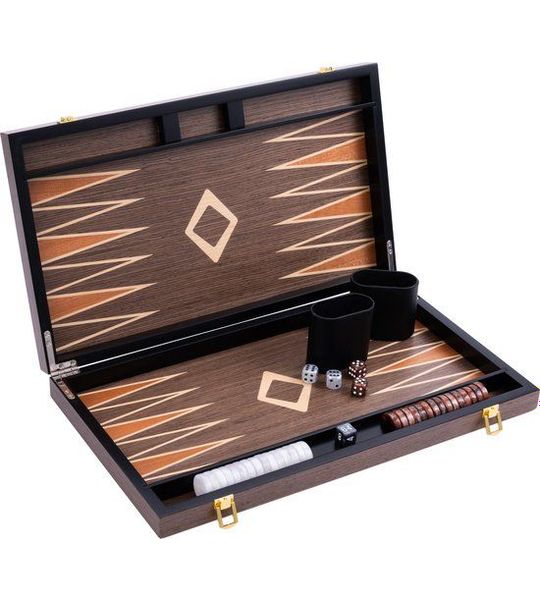 Backgammon 18'' Walnut burl wood