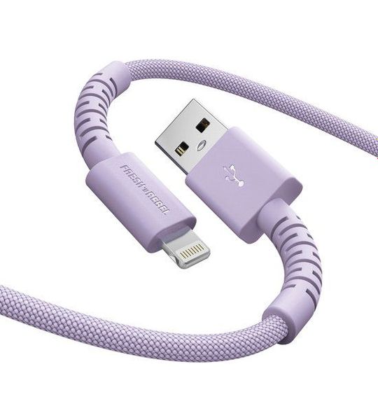 Fresh 'n Rebel Flexwave Silicone Braided Usb-a Naar Lightning Usb-kabel 2 M Dreamy Lilac