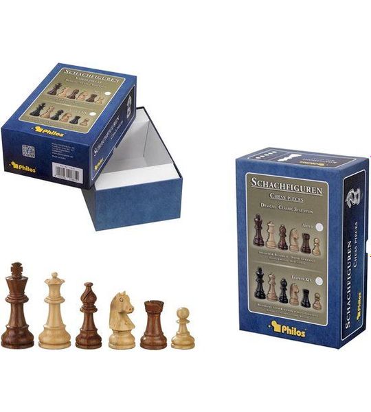 Philos schaakstukken Sigismund koningshoogte houten set.