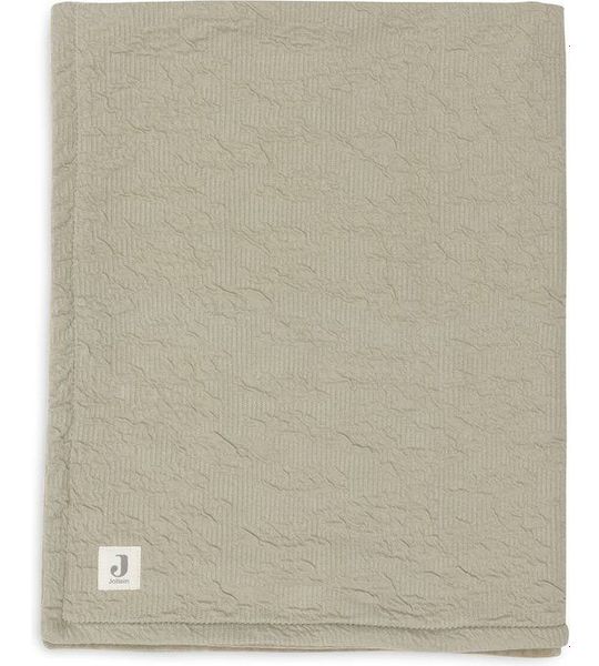 Deken Wieg Jollein Soft Waves 75x100 Olive Green/Velvet
