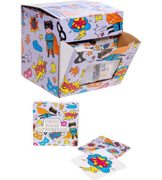 Duckiez Mini Memo Spel 28 Kaartjes, Superhelden - 60 stuks