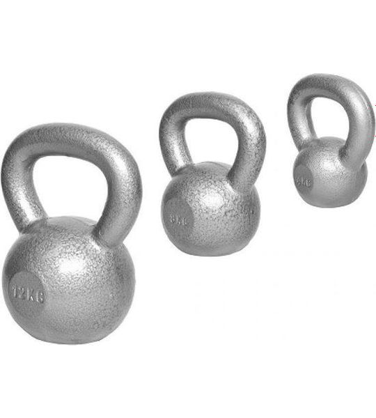 Gorilla Sports Kettlebells - Gietijzer - 4 kg, 8 kg & 12 kg - Set van 3
