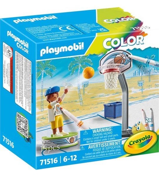 PLAYMOBIL Color Skater met basketbal - 71516