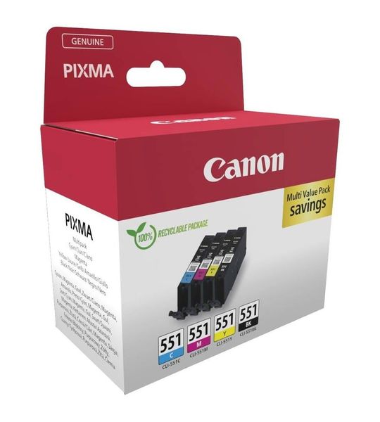 Canon CLI-551 Multipack zwart en kleur