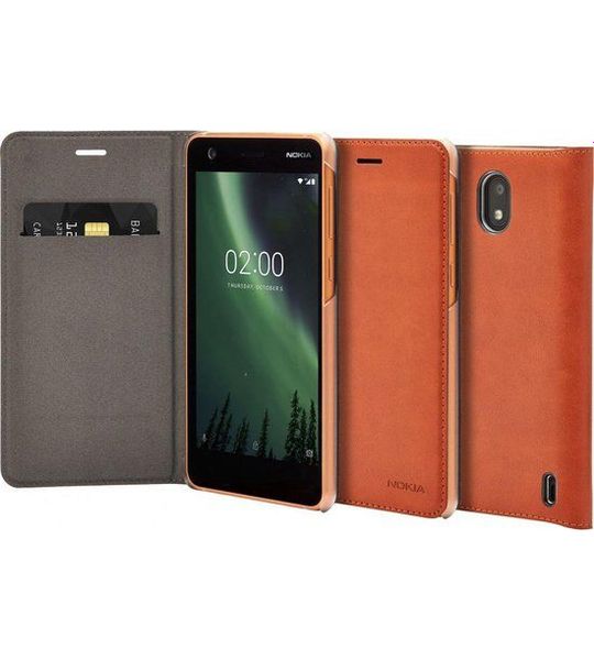 Nokia Slim Flip Case voor Nokia 2 Bruin