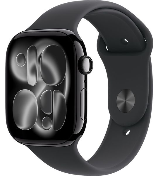Apple Watch Series 11 gps - 46mm Aluminium Case - Black Sport Band M/l Smartwatch Jet