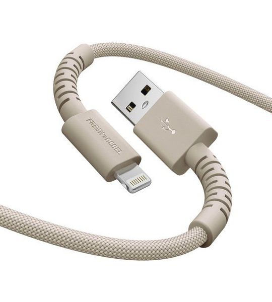 Fresh 'n Rebel Flexwave Silicone Braided Usb-a Naar Lightning Usb-kabel 2 M Silky Sand