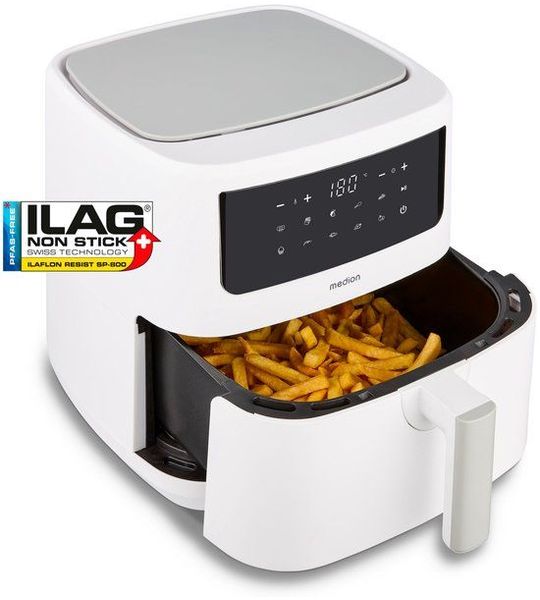 MEDION XL Airfryer P10 - 6,8 L - 2150 W - 9 programma’s - Matwit