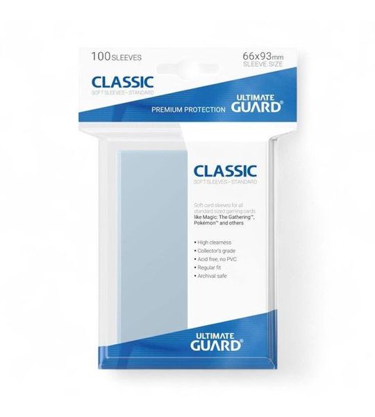 Classic Soft Sleeves Standard Size Transparent (100)