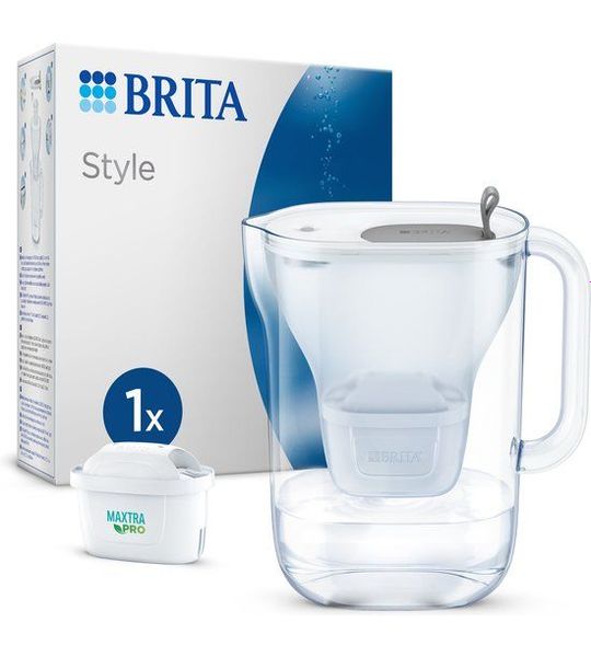 Brita Style Waterfilterkan Grijs + 1 Maxtra Filterpatroon