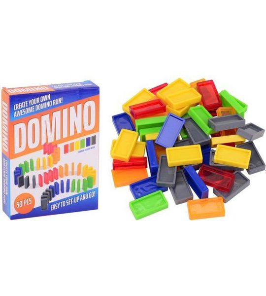 Gekleurde Dominostenen, 50dlg.