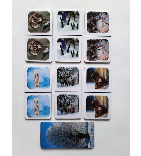 Denkspel voor mensen met dementie FotoDomino Winter