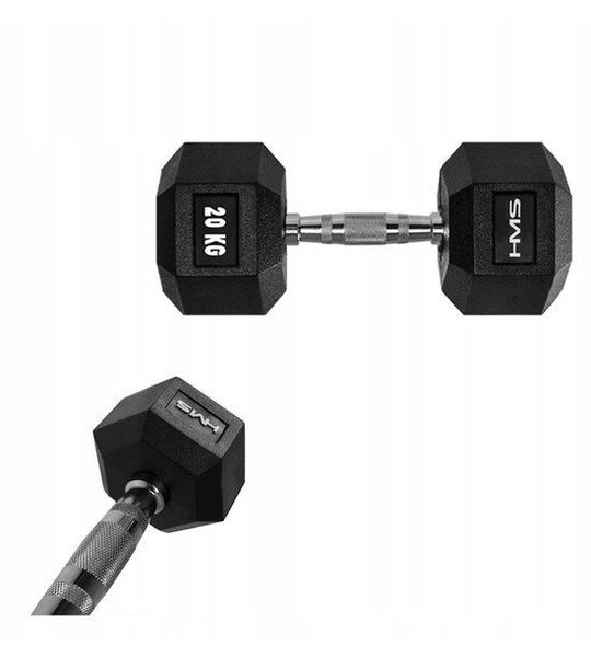 HMS Hex Pro Halter 20 kg - Gecoat Staal, Antislip Grip