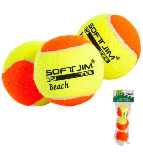 Tas 3 Ballen Softee De Beach Tennis Veelkleurig
